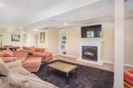 Relaxing living space with comfortable furniture